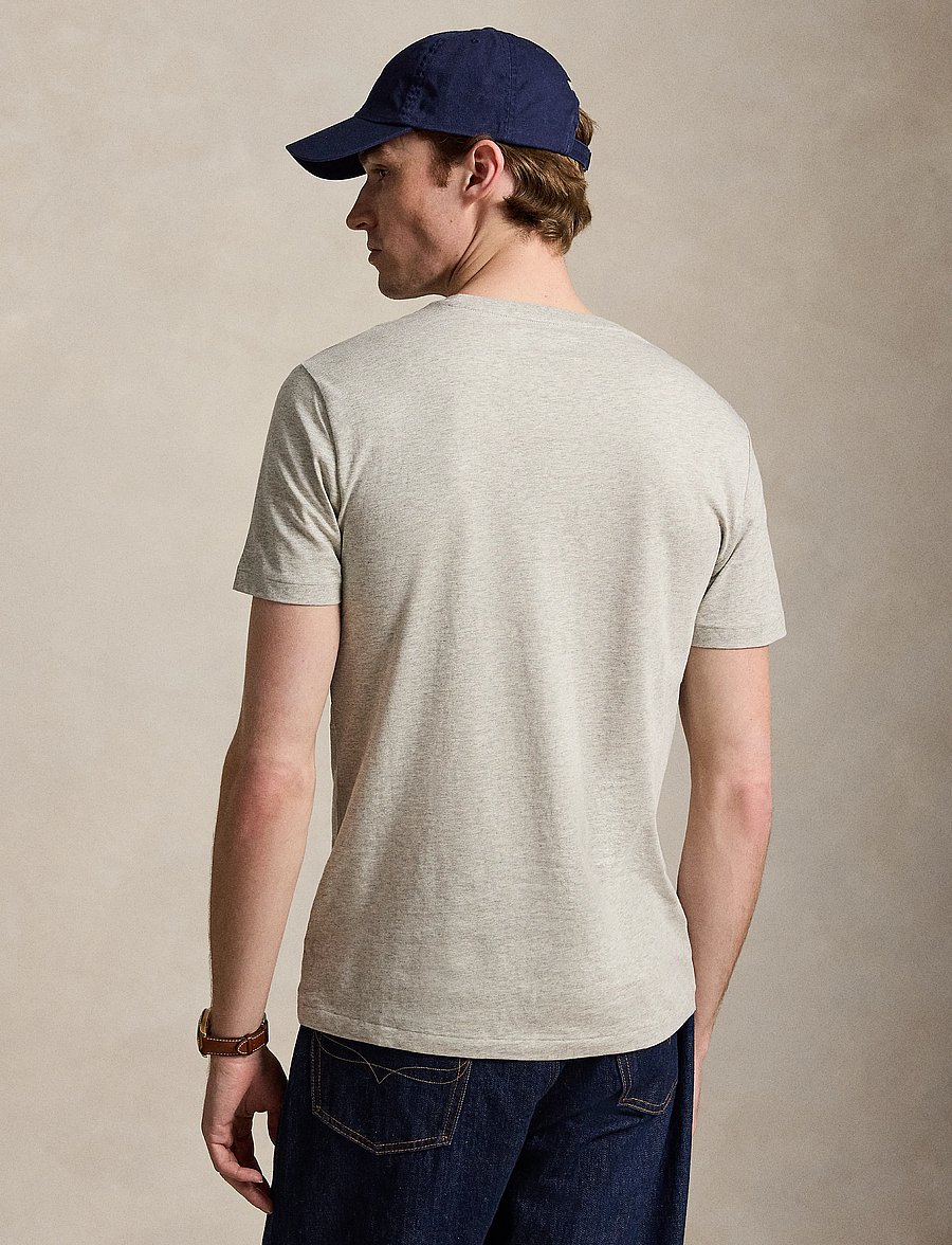Polo Ralph Lauren - Custom Slim Fit Jersey Crewneck T-Shirt - kurzärmelige t-shirts - new grey heather - 3