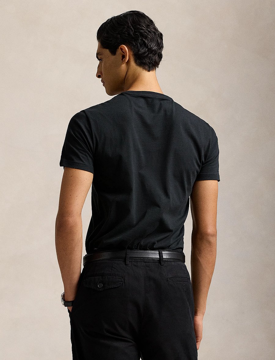 Polo Ralph Lauren - Custom Slim Fit Jersey Crewneck T-Shirt - lühikeste varrukatega t-särgid - rl black - 3