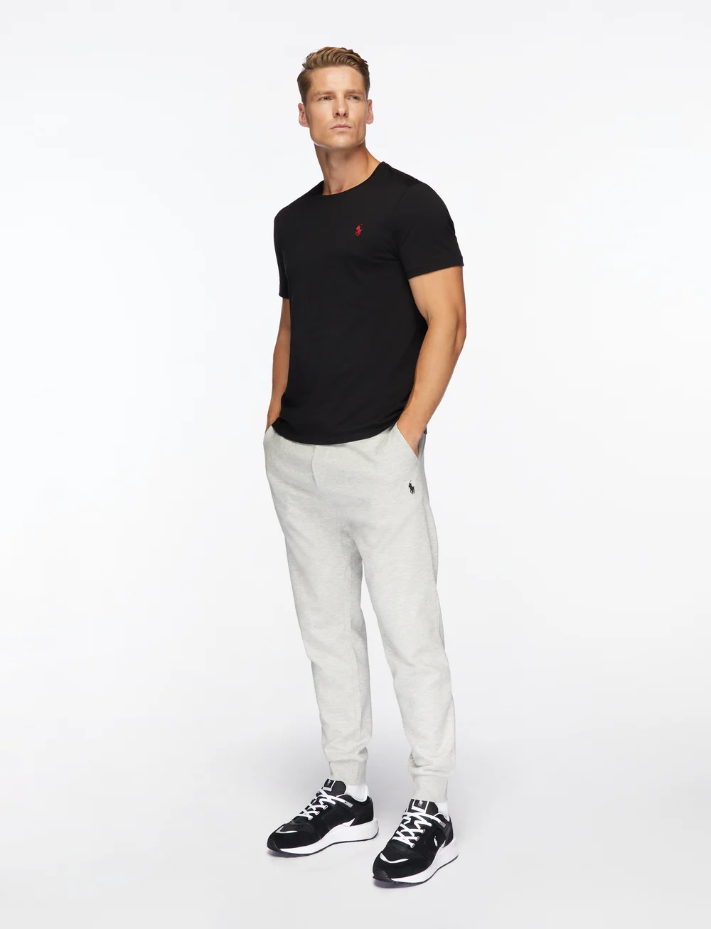 Polo Ralph Lauren - Custom Slim Fit Jersey Crewneck T-Shirt - lyhythihaiset - rl black - 3