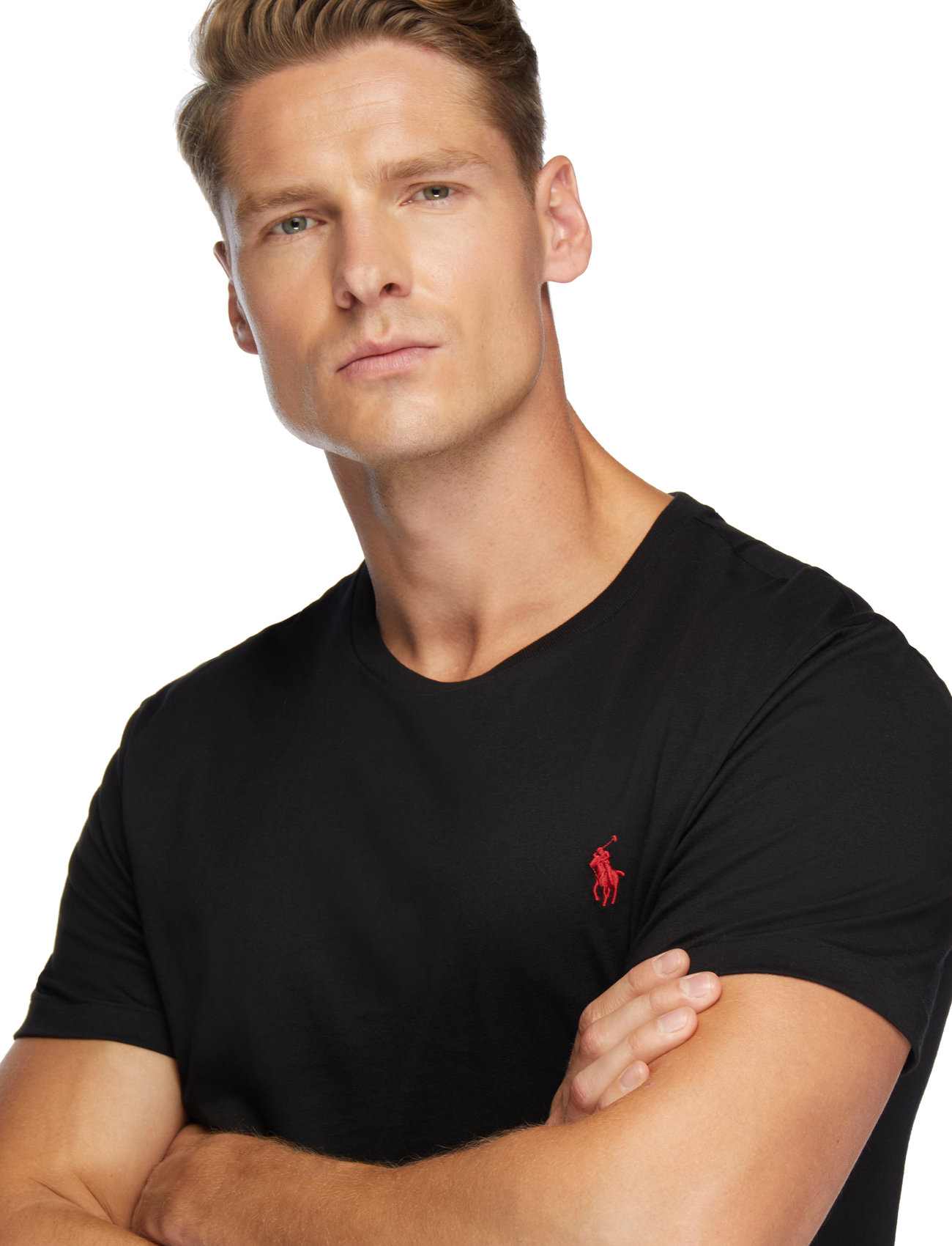 Polo Ralph Lauren - Custom Slim Fit Jersey Crewneck T-Shirt - t-shirts - rl black - 5