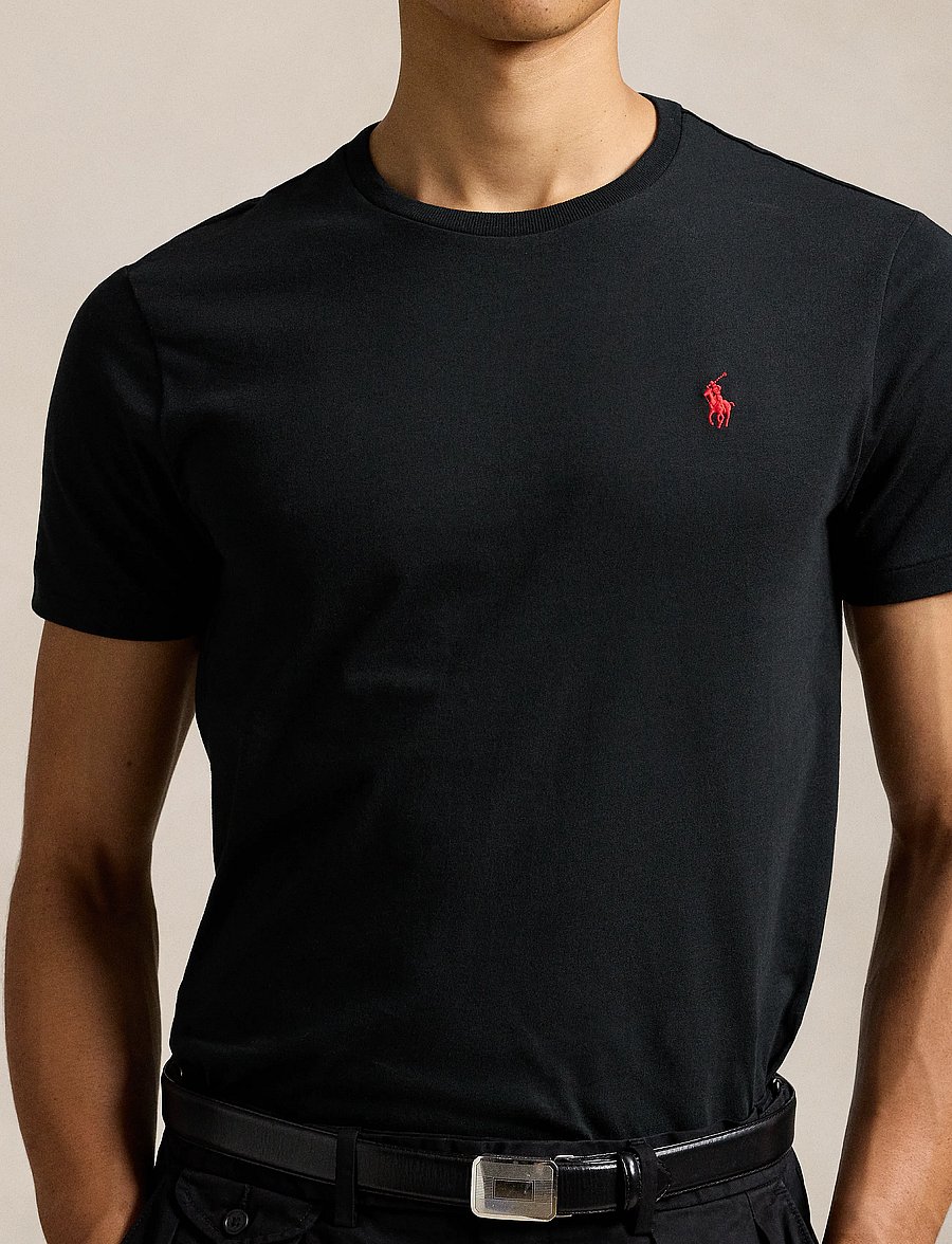 Polo Ralph Lauren - Custom Slim Fit Jersey Crewneck T-Shirt - lühikeste varrukatega t-särgid - rl black - 5