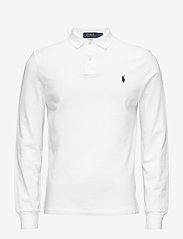 Polo Ralph Lauren - Custom Slim Fit Mesh Polo Shirt - langærmede poloer - white - 1
