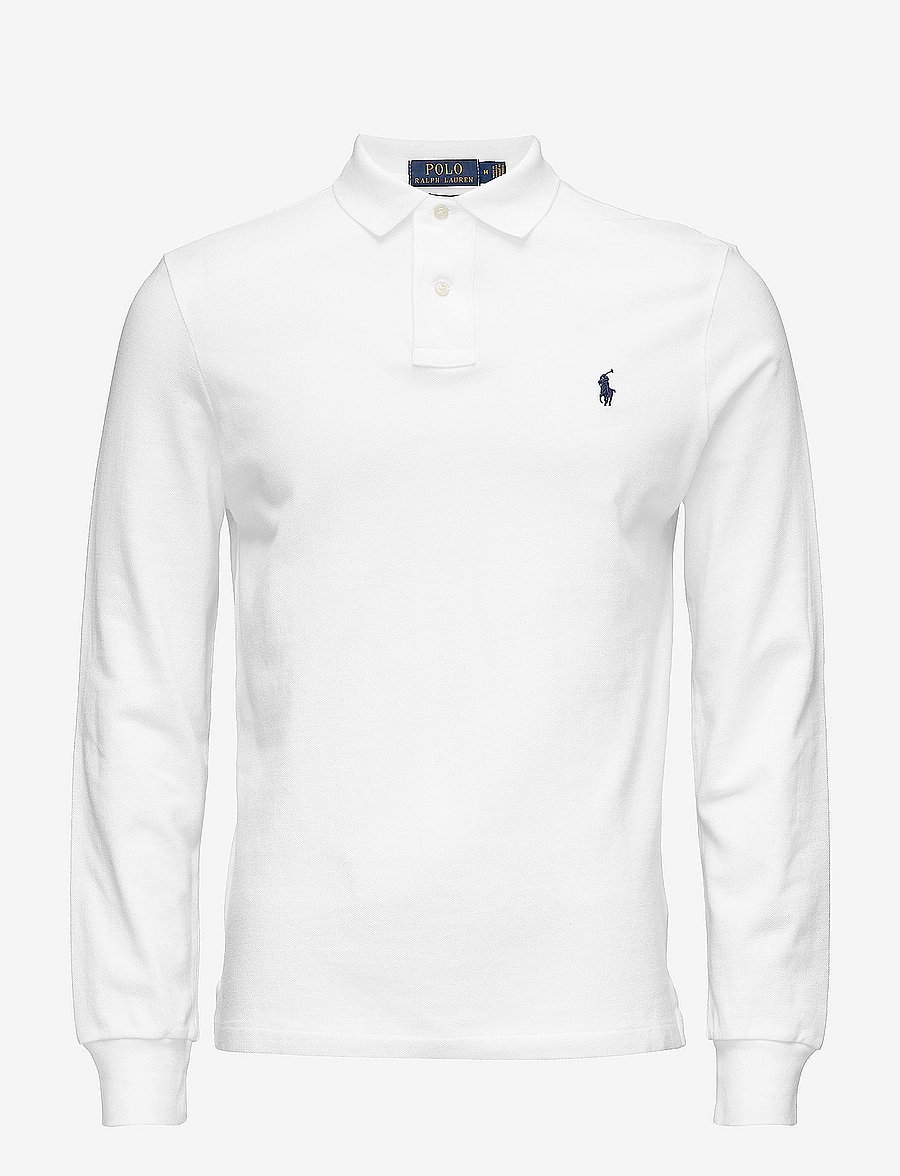 Polo Ralph Lauren - Custom Slim Fit Mesh Polo Shirt - langärmelig - white - 0