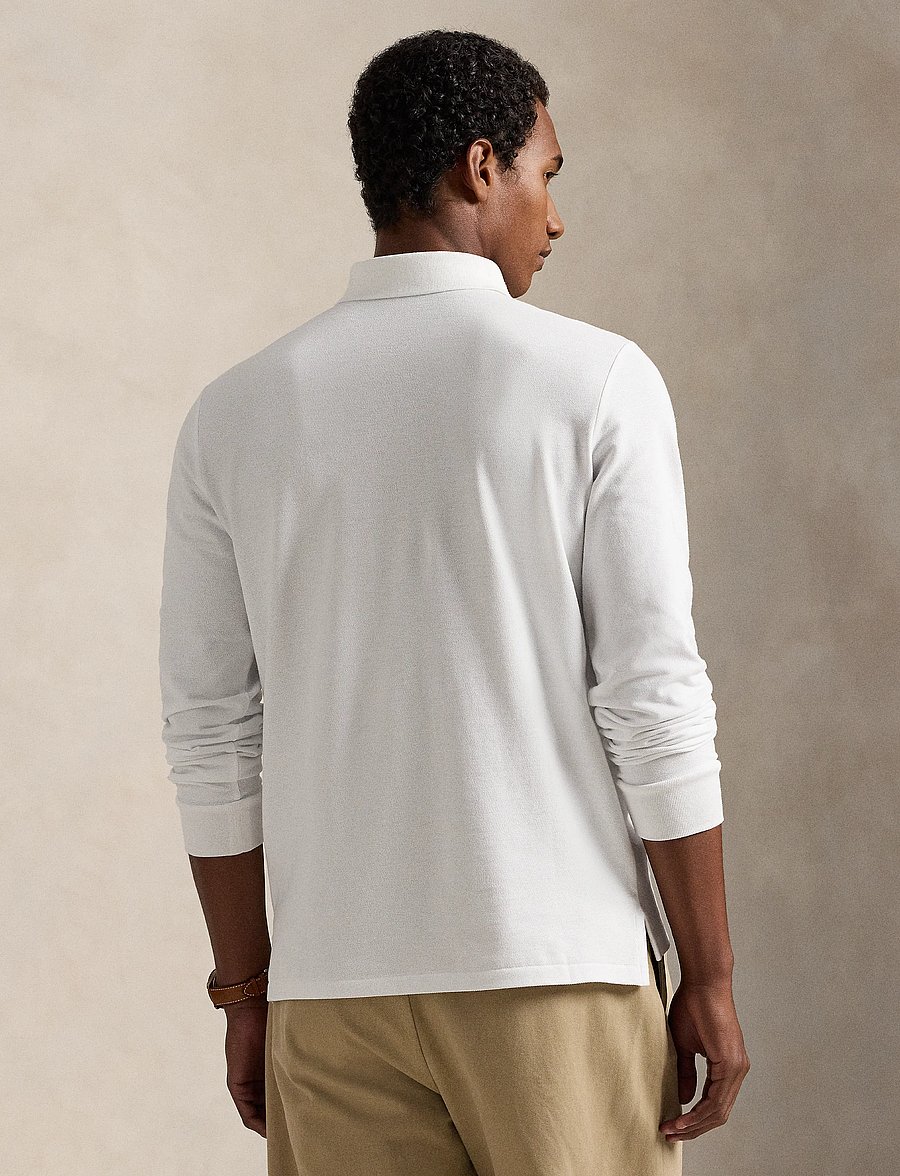 Polo Ralph Lauren - Custom Slim Fit Mesh Polo Shirt - langärmelig - white - 2