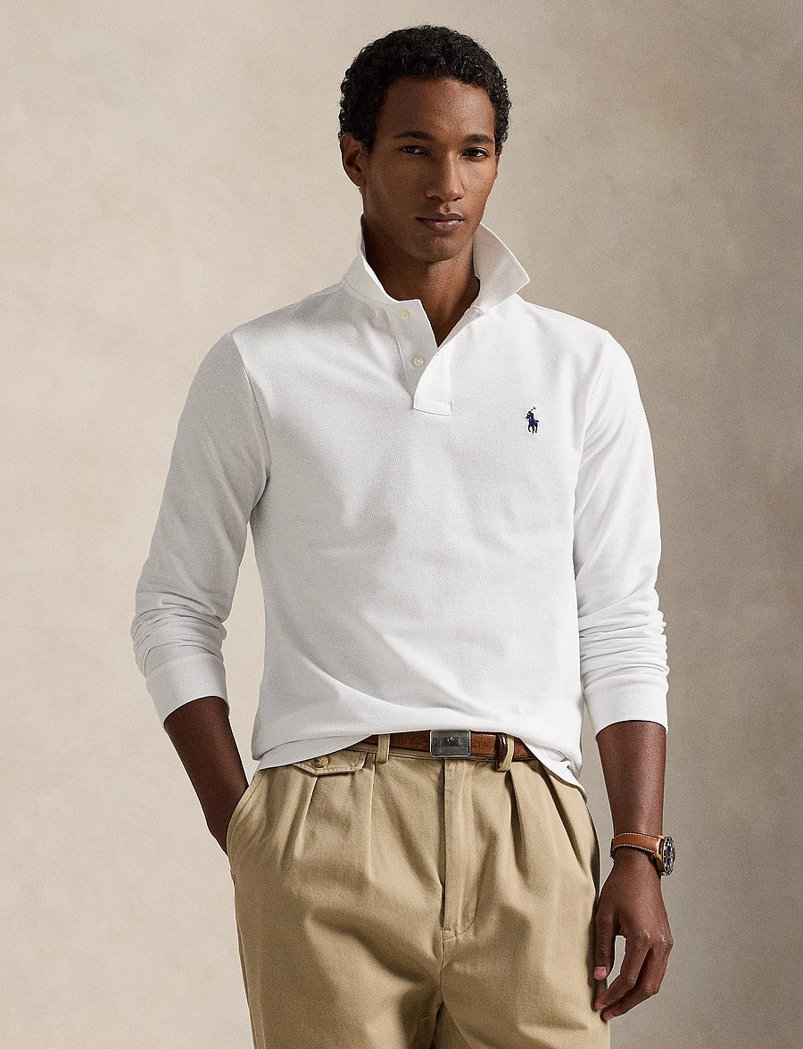 Polo Ralph Lauren - Custom Slim Fit Mesh Polo Shirt - langärmelig - white - 4