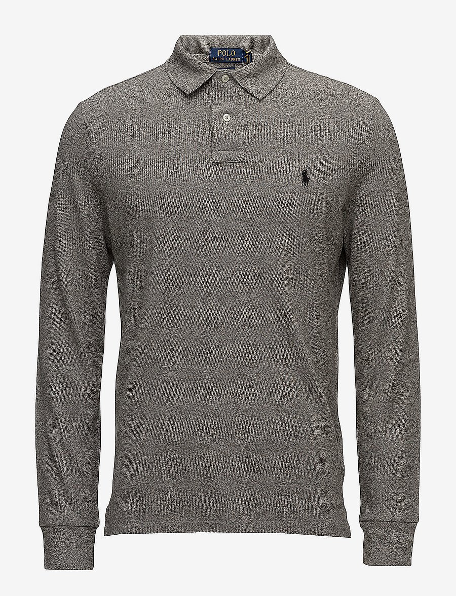 Polo Ralph Lauren - Custom Slim Fit Mesh Polo Shirt - pikkade varrukatega polod - canterbury heathe - 0