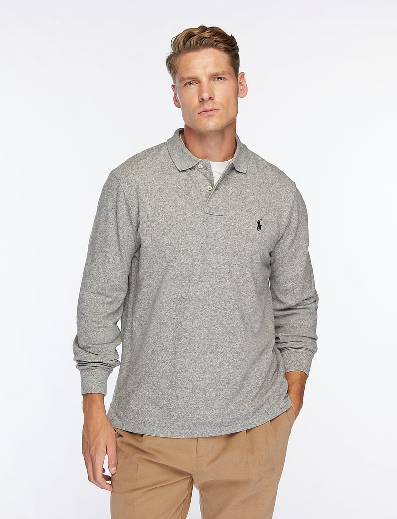 Polo Ralph Lauren - Custom Slim Fit Mesh Polo Shirt - pikkade varrukatega polod - canterbury heathe - 0