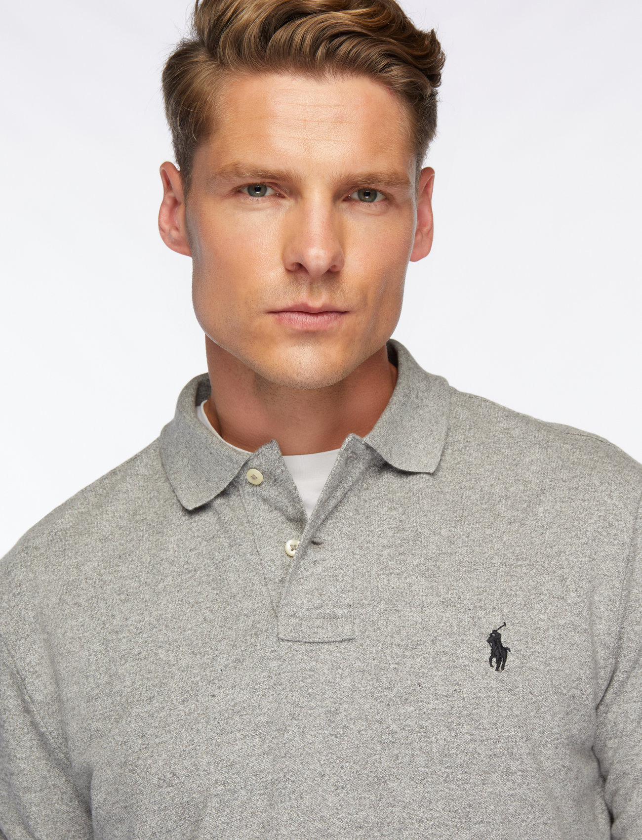Polo Ralph Lauren - Custom Slim Fit Mesh Polo Shirt - pikkade varrukatega polod - canterbury heathe - 5
