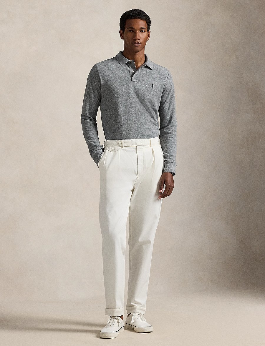 Polo Ralph Lauren - Custom Slim Fit Mesh Polo Shirt - pikkade varrukatega polod - canterbury heathe - 3