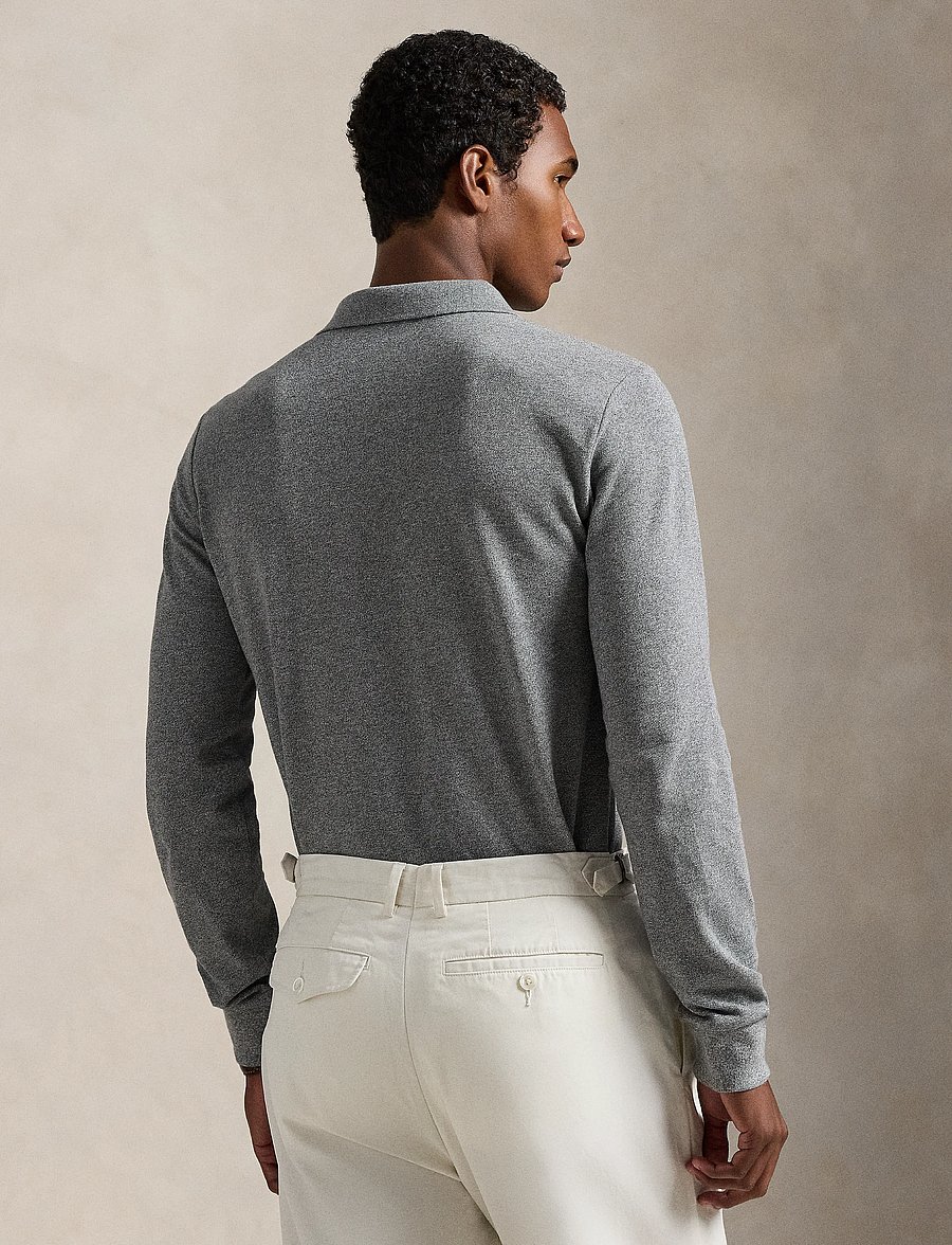 Polo Ralph Lauren - Custom Slim Fit Mesh Polo Shirt - pikkade varrukatega polod - canterbury heathe - 4
