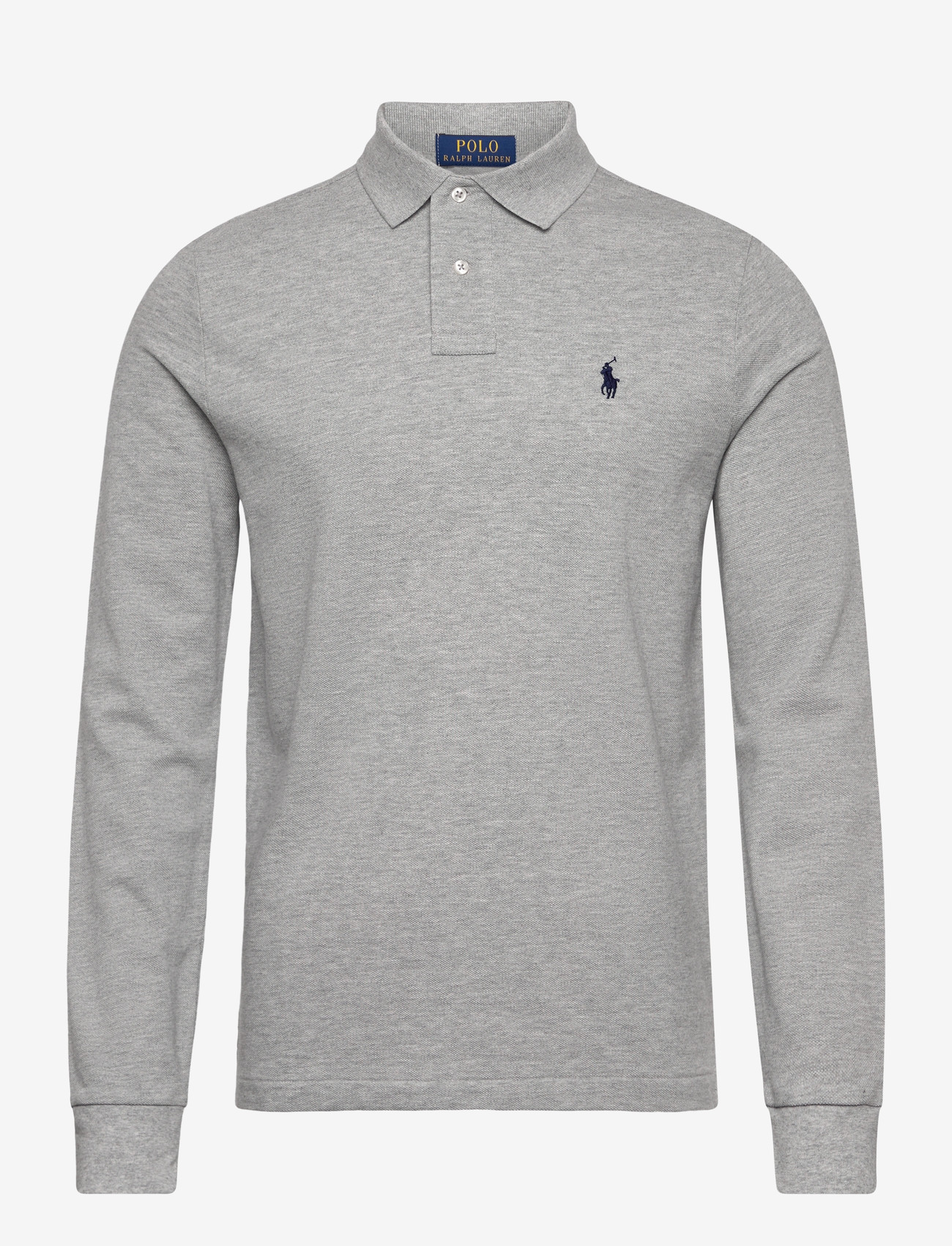 Polo Ralph Lauren - Custom Slim Fit Mesh Polo Shirt - langærmede poloer - andover heather/c - 0
