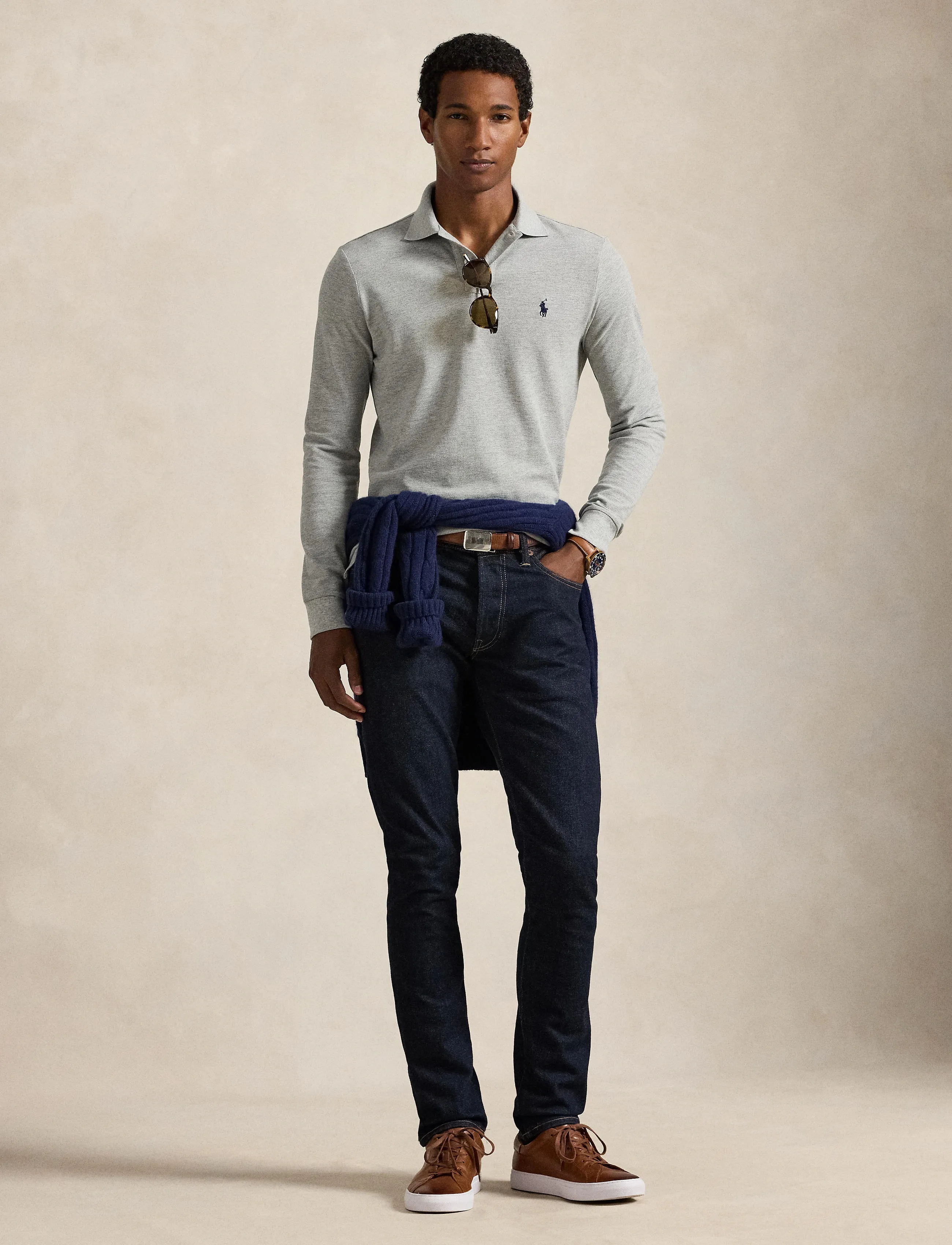 Custom Slim Fit Mesh Polo Shirt 5