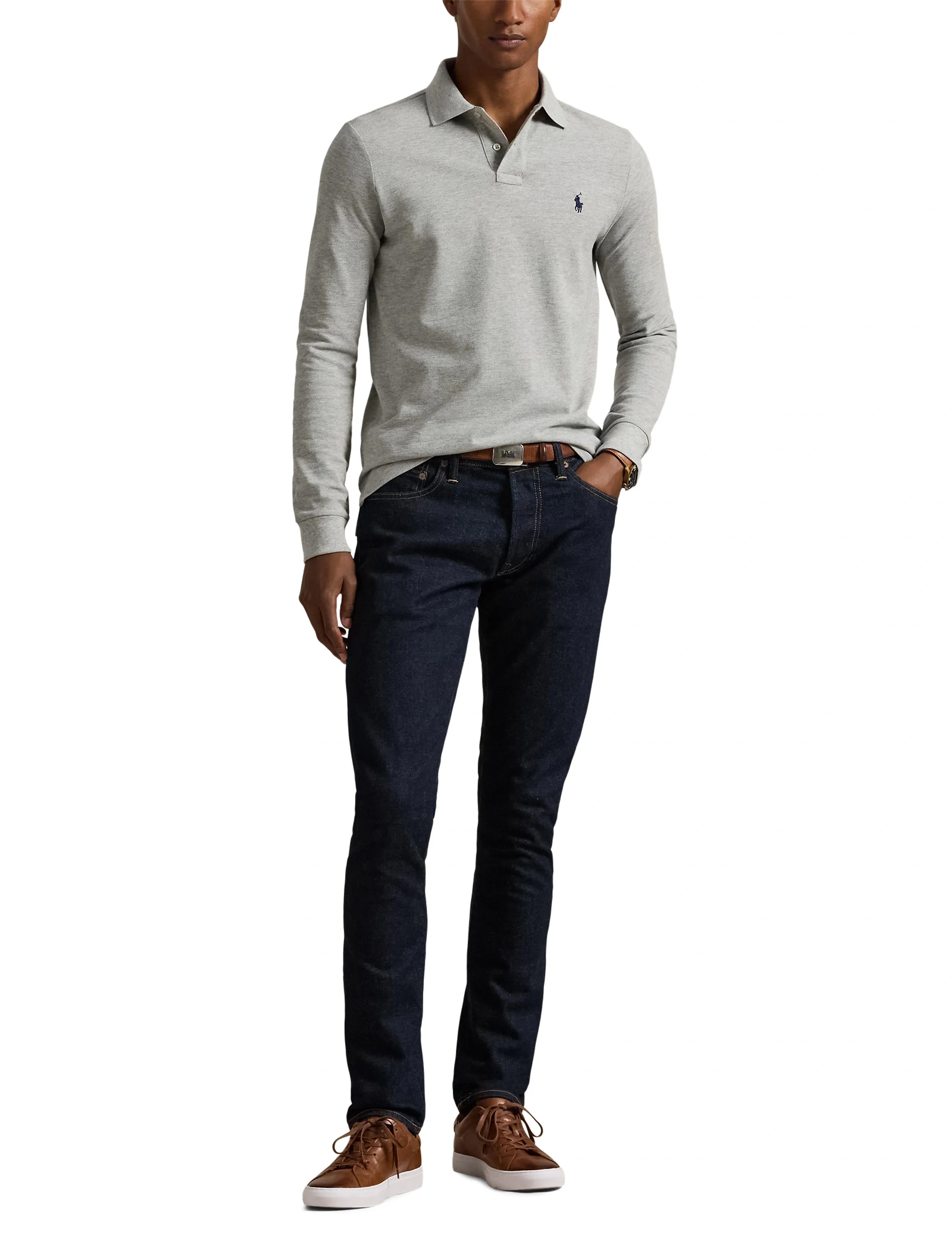 Custom Slim Fit Mesh Polo Shirt 7