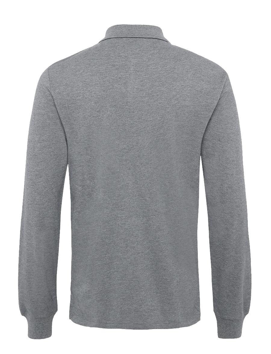 Polo Ralph Lauren - Custom Slim Fit Mesh Polo Shirt - long-sleeved polos - classic grey heat - 1