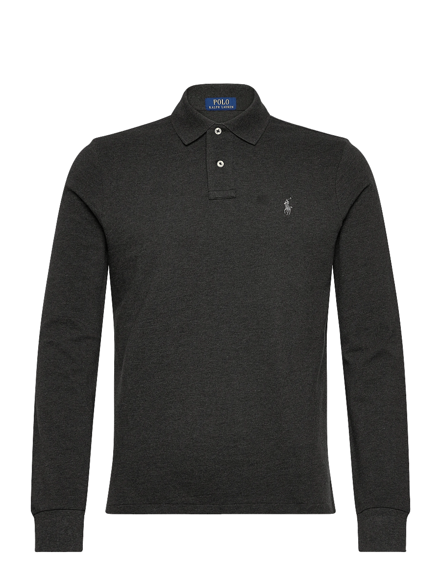Polo Ralph Lauren - BASIC MESH-LSL-KNT - polo marškinėliai ilgomis rankovėmis - dark charcoal hea - 1