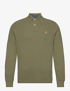 Custom Slim Fit Indigo Mesh Polo Shirt, Polo Ralph Lauren
