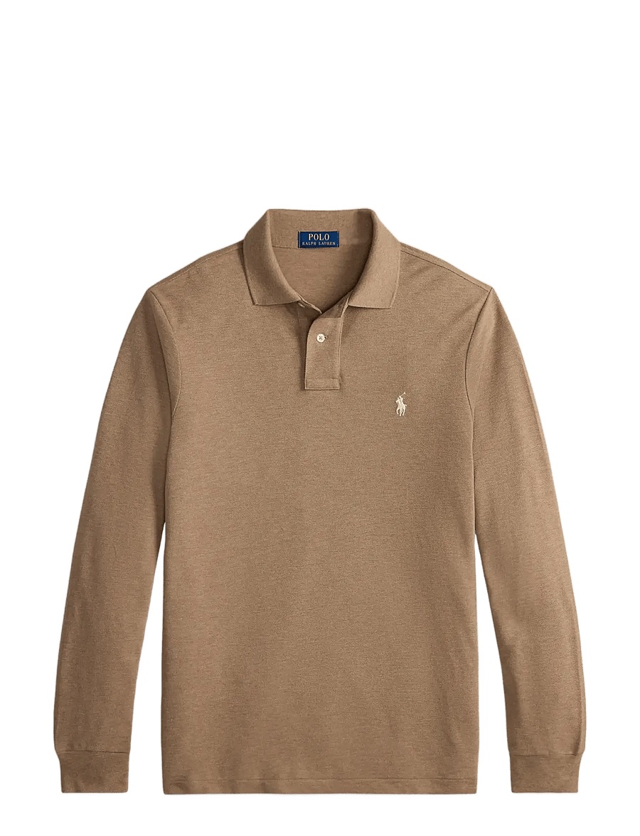 Polo Ralph Lauren - BASIC MESH-LSL-KNT - langærmede poloer - grey cloud heathe - 1