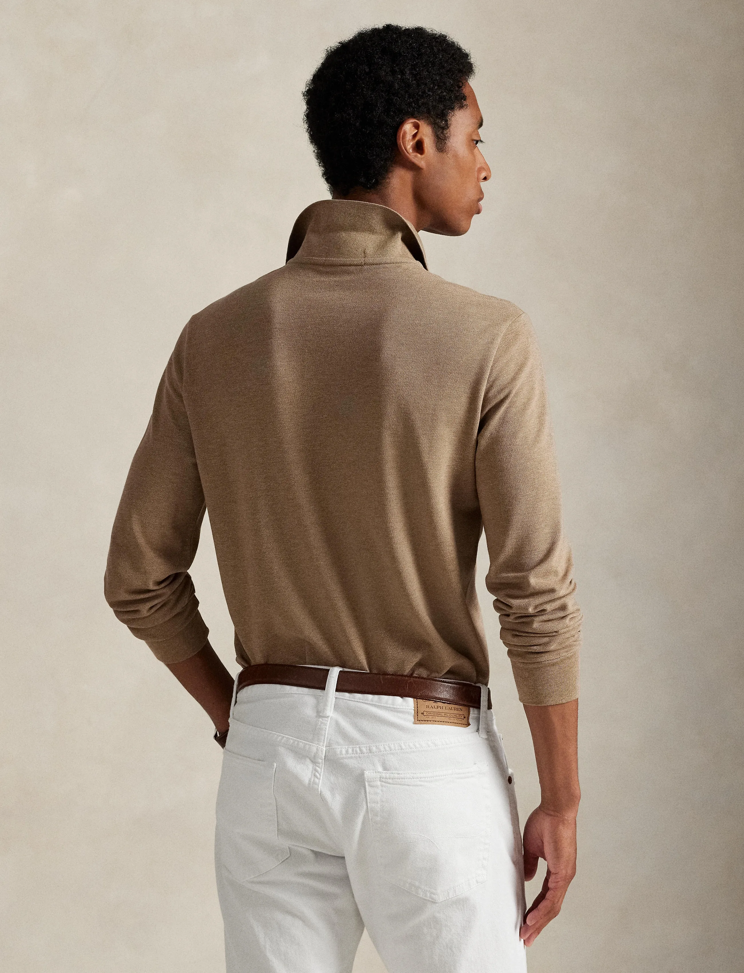 Polo Ralph Lauren - BASIC MESH-LSL-KNT - langærmede poloer - grey cloud heathe - 2
