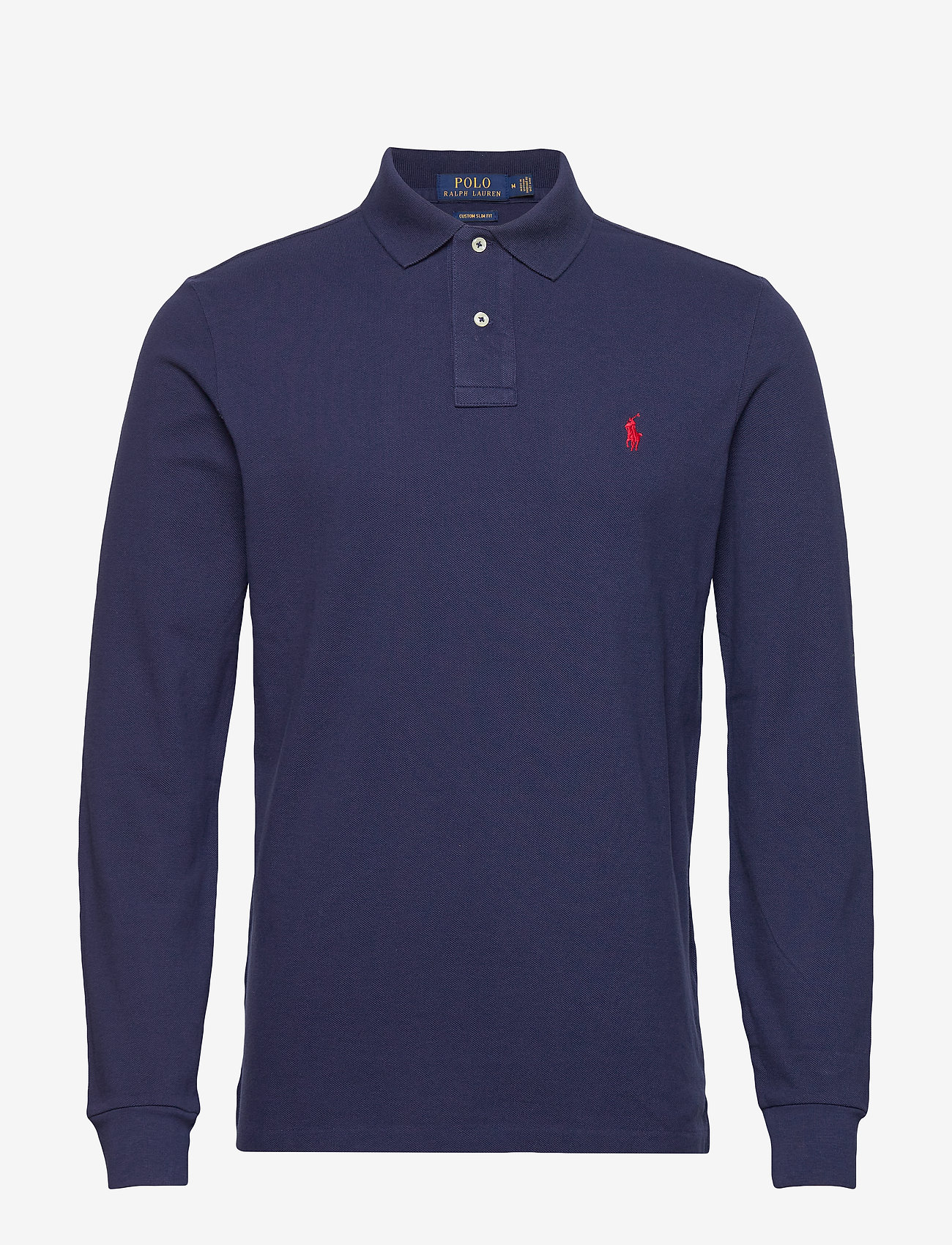 Polo Ralph Lauren - Custom Slim Fit Mesh Polo Shirt - langærmede poloer - newport navy/c387 - 1