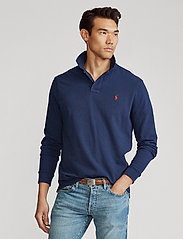 Polo Ralph Lauren - Custom Slim Fit Mesh Polo Shirt - pitkähihaiset - newport navy/c387 - 0