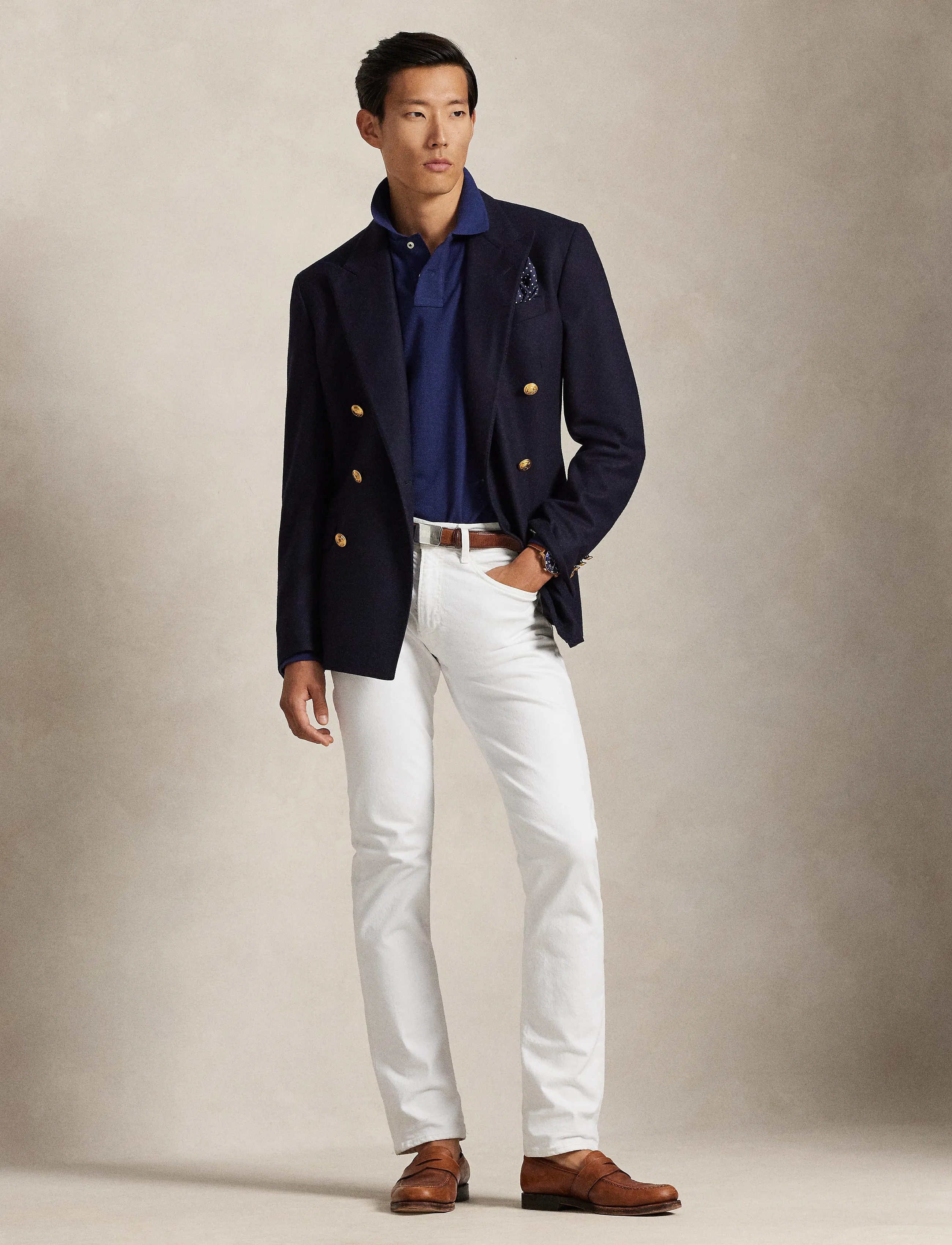 Polo Ralph Lauren - BASIC MESH-LSL-KNT - langærmede poloer - newport navy/c387 - 4