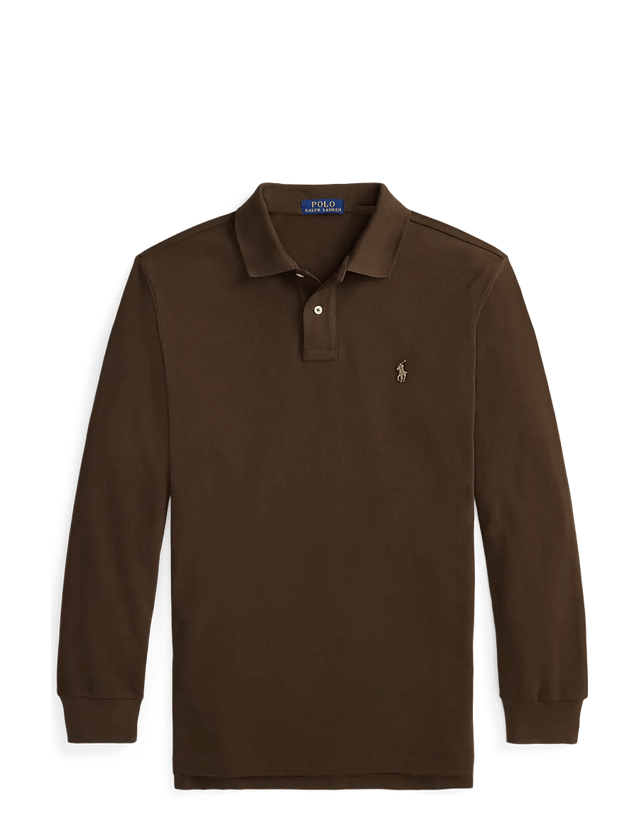 Polo Ralph Lauren - Custom Slim Fit Mesh Polo Shirt - langärmelig - nutmeg brown/c866 - 1