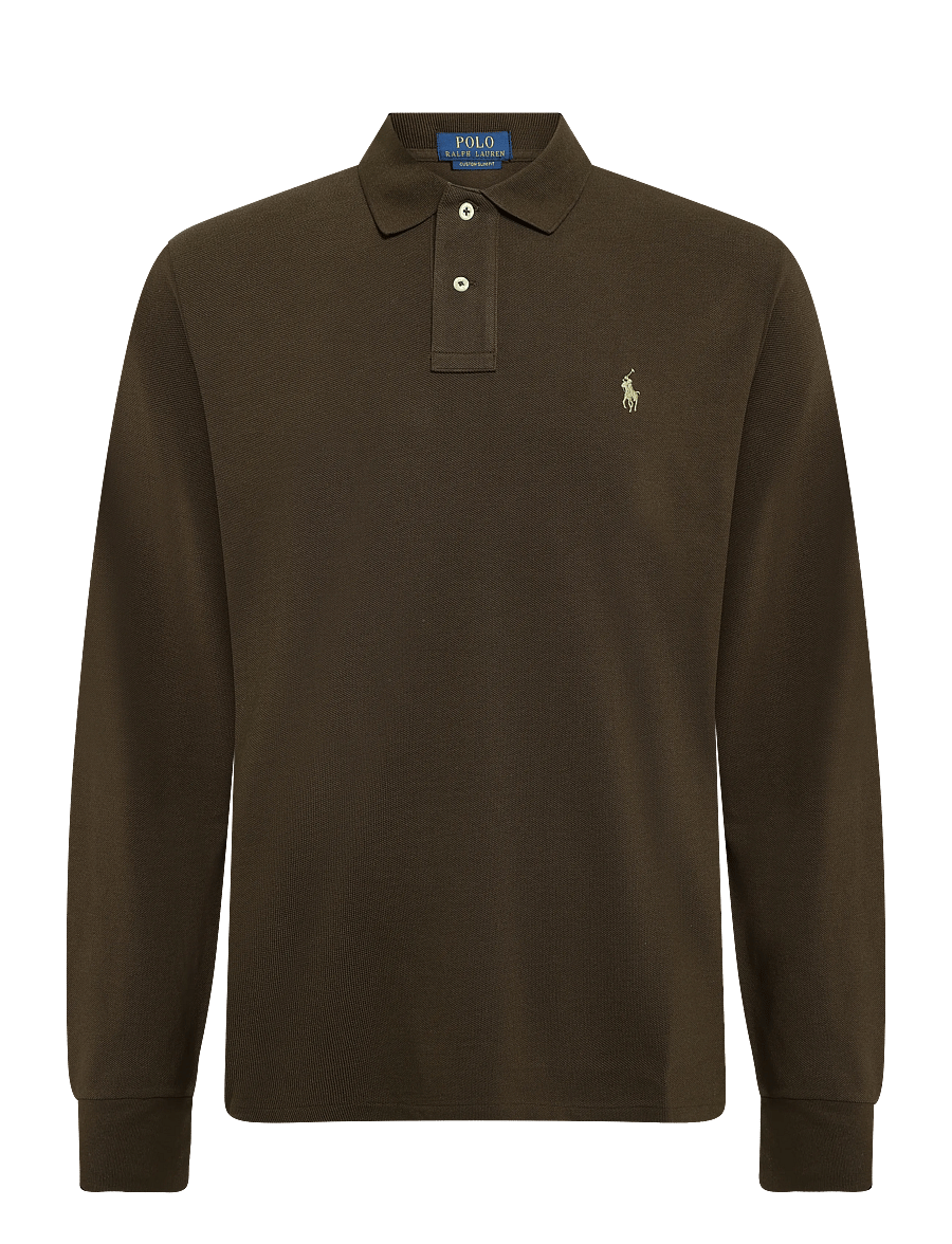 Polo Ralph Lauren - Custom Slim Fit Mesh Polo Shirt - långärmade pikéer - nutmeg brown/c866 - 1