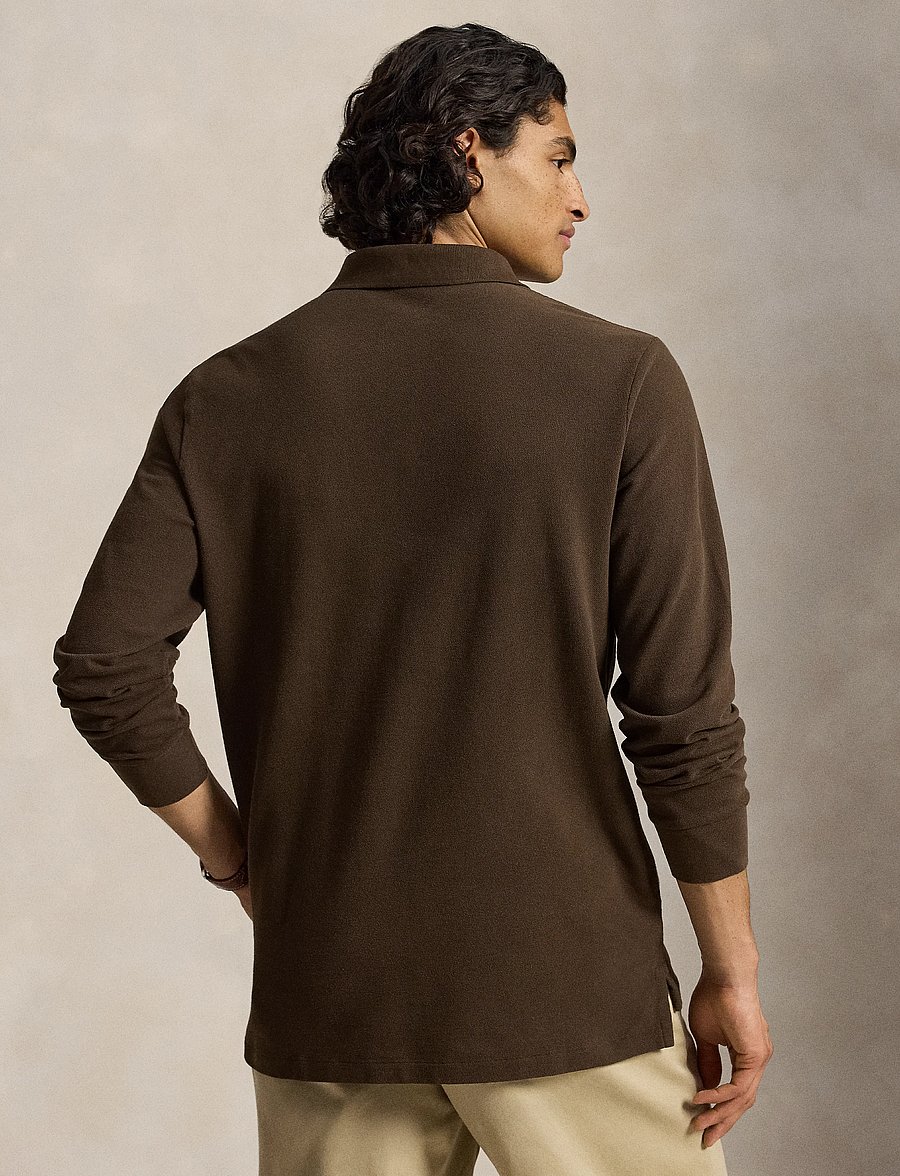 Polo Ralph Lauren - Custom Slim Fit Mesh Polo Shirt - langärmelig - nutmeg brown/c866 - 2