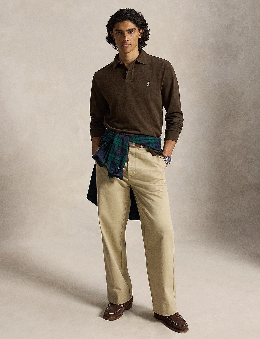 Polo Ralph Lauren - Custom Slim Fit Mesh Polo Shirt - langärmelig - nutmeg brown/c866 - 4
