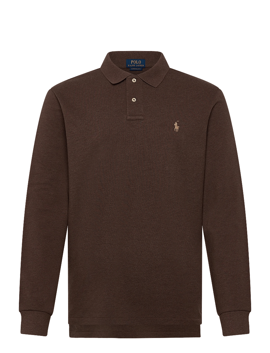 Polo Ralph Lauren - BASIC MESH-LSL-KNT - langærmede poloer - nutmeg brown heat - 1