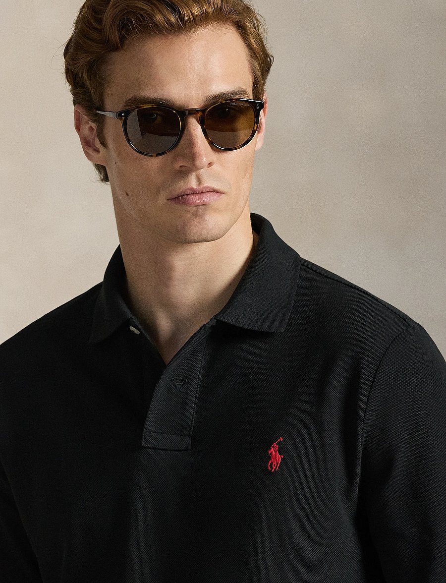 Polo Ralph Lauren - Custom Slim Fit Mesh Polo Shirt - pikkade varrukatega polod - polo black/c3870 - 4