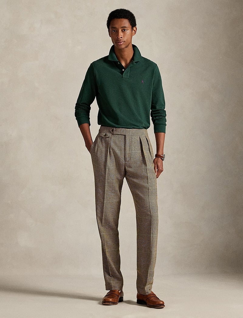 Polo Ralph Lauren - Custom Slim Fit Mesh Polo Shirt - pikkade varrukatega polod - scotch pine heath - 0