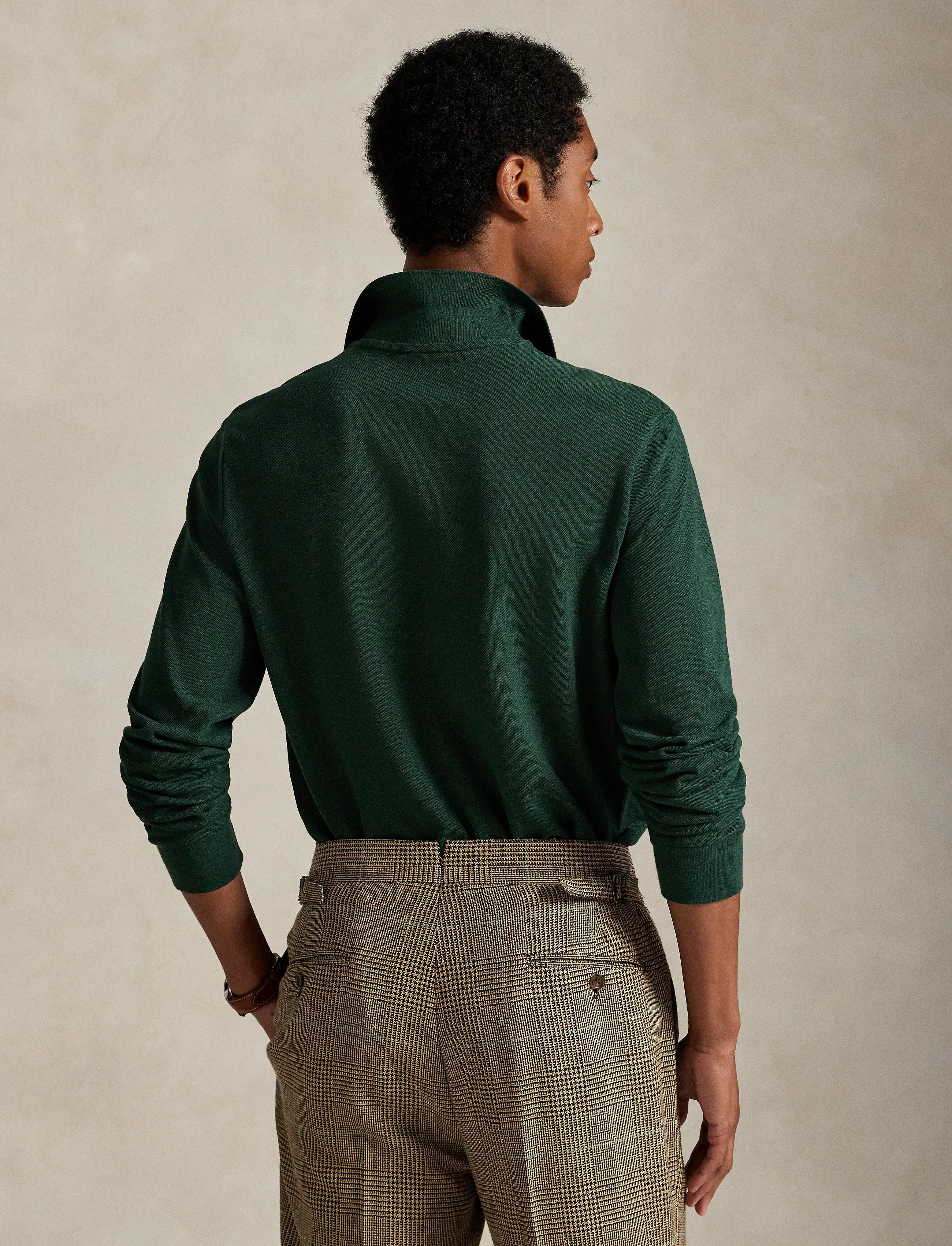 Custom Slim Fit Mesh Polo Shirt 2