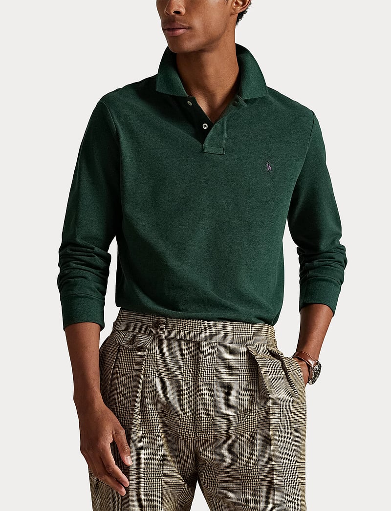 Polo Ralph Lauren - Custom Slim Fit Mesh Polo Shirt - pikkade varrukatega polod - scotch pine heath - 5
