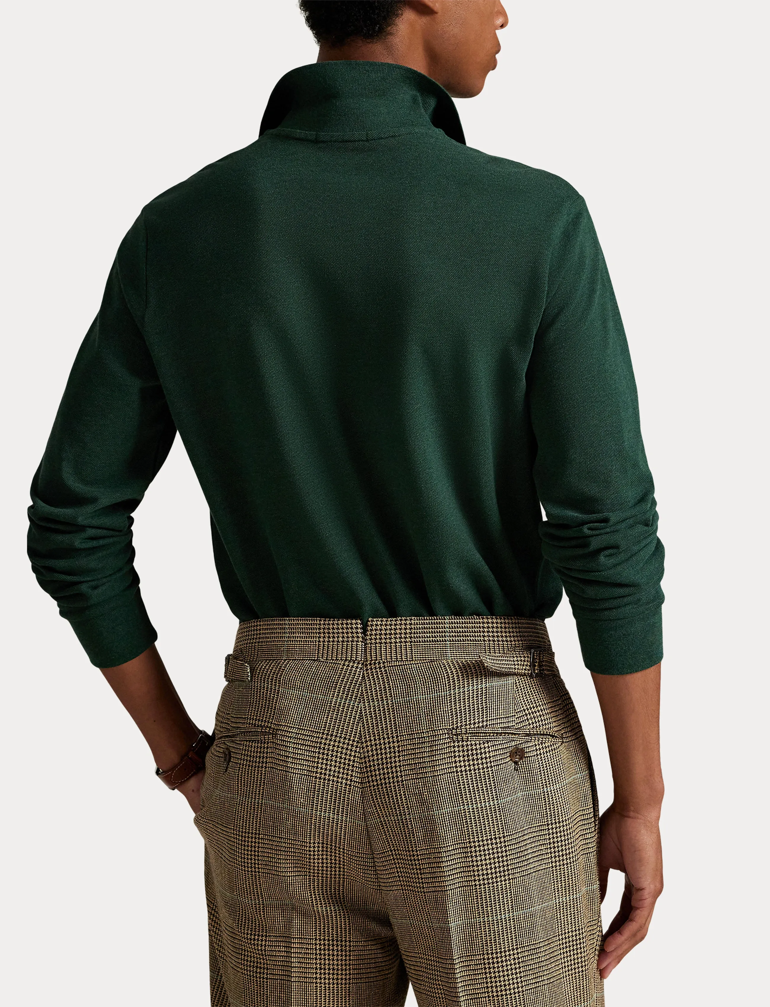 Custom Slim Fit Mesh Polo Shirt 6