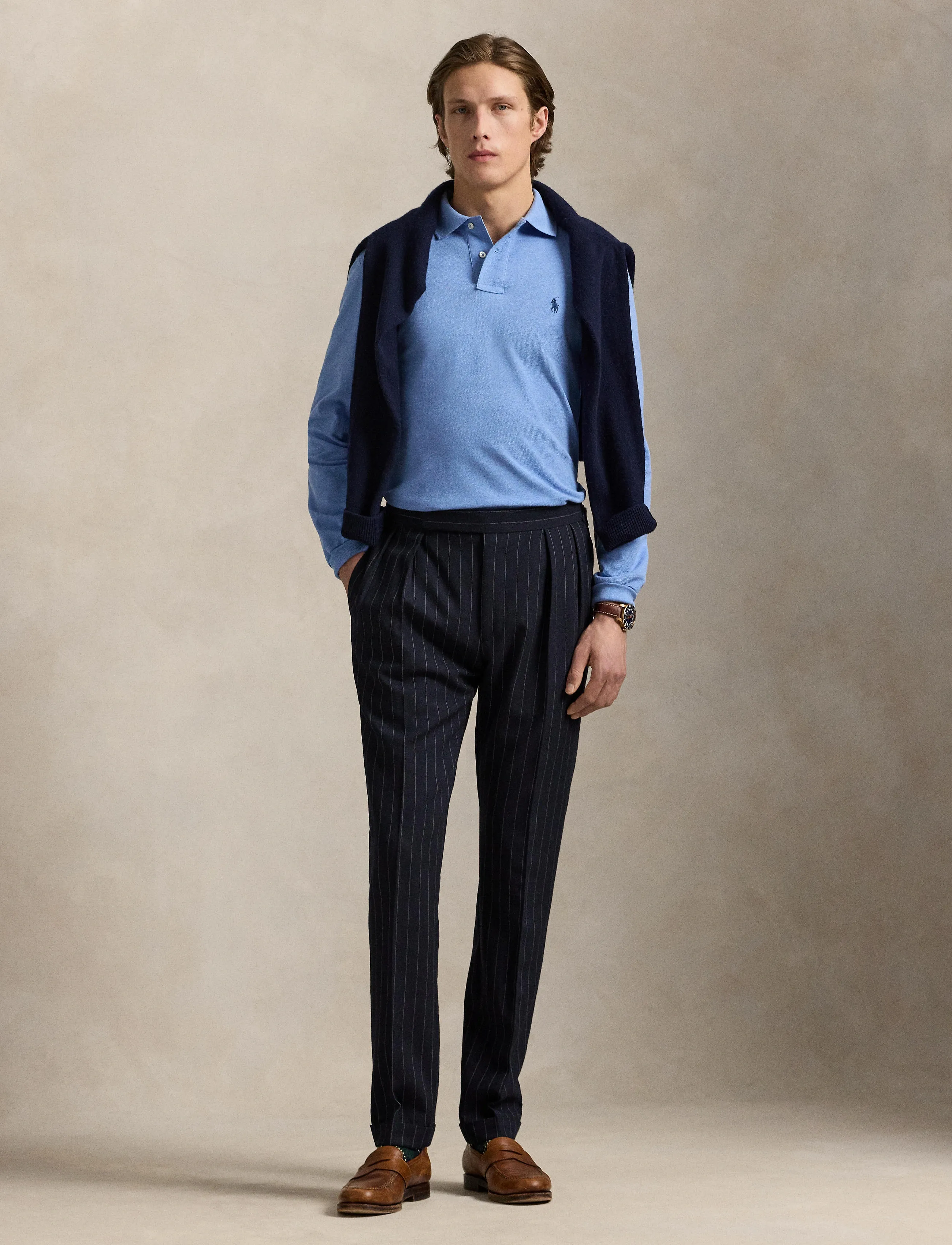 Polo Ralph Lauren Custom Slim Fit Mesh Polo Shirt - Poloer - SOFT ROYAL HEATHE / blue