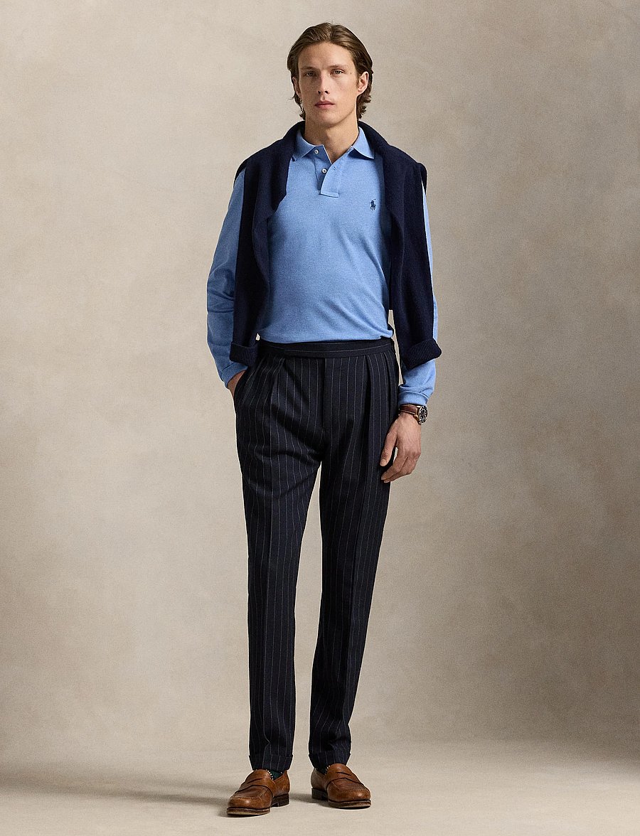 Polo Ralph Lauren - BASIC MESH-LSL-KNT - langærmede poloer - soft royal heathe - 0