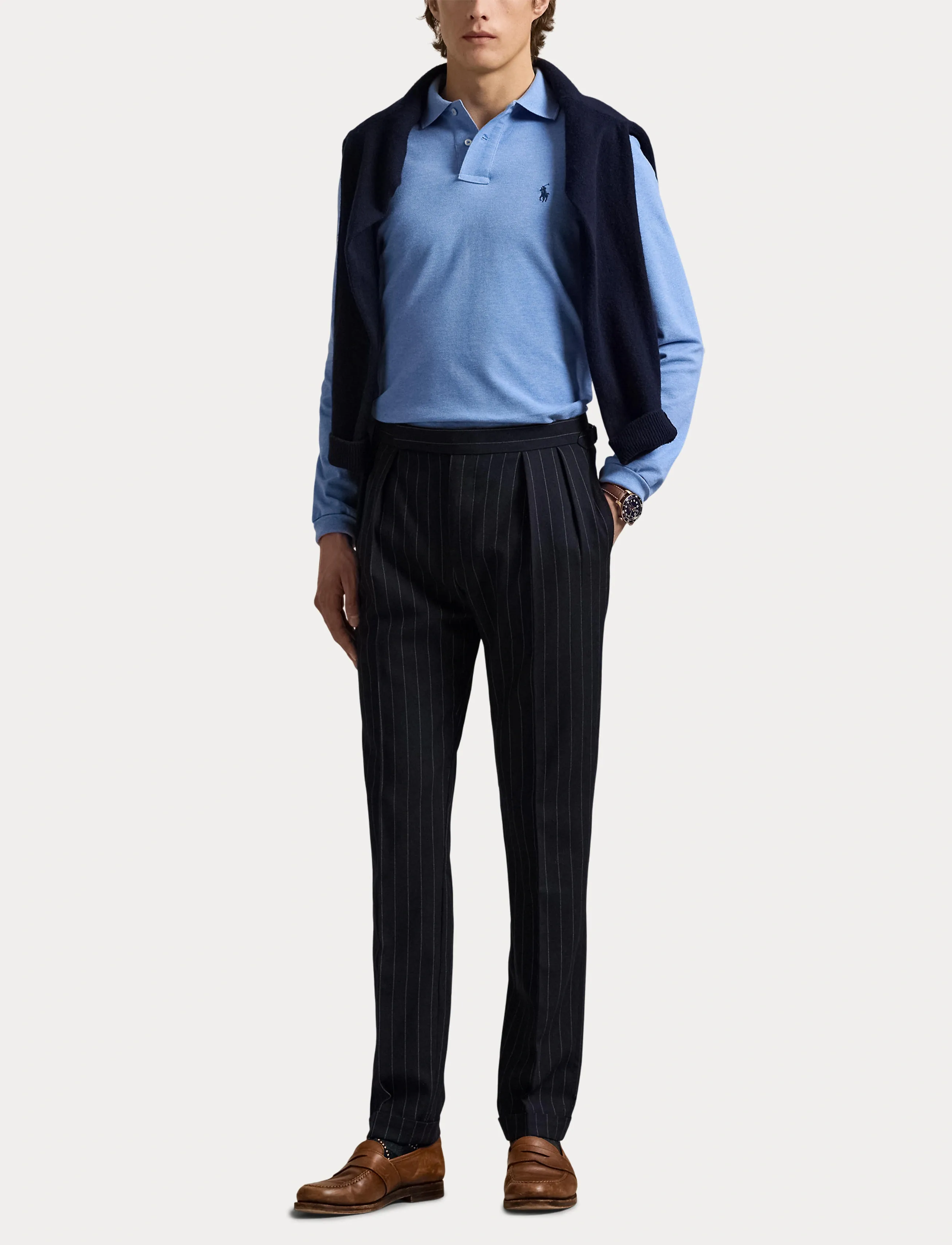 Polo Ralph Lauren - BASIC MESH-LSL-KNT - langærmede poloer - soft royal heathe - 4
