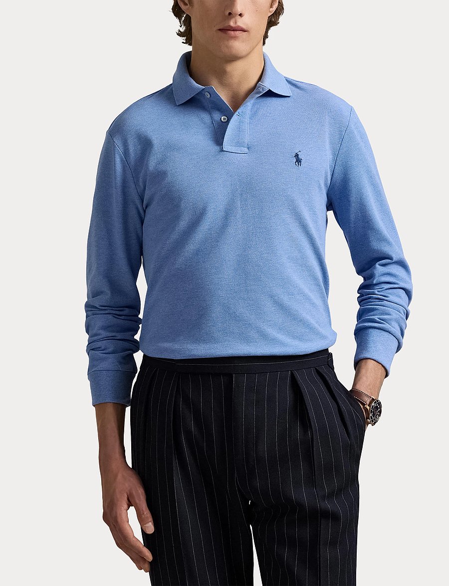 Polo Ralph Lauren - BASIC MESH-LSL-KNT - langærmede poloer - soft royal heathe - 5