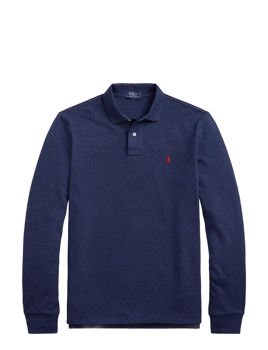 Polo Ralph Lauren - BASIC MESH-LSL-KNT - langærmede poloer - spring navy heath - 2
