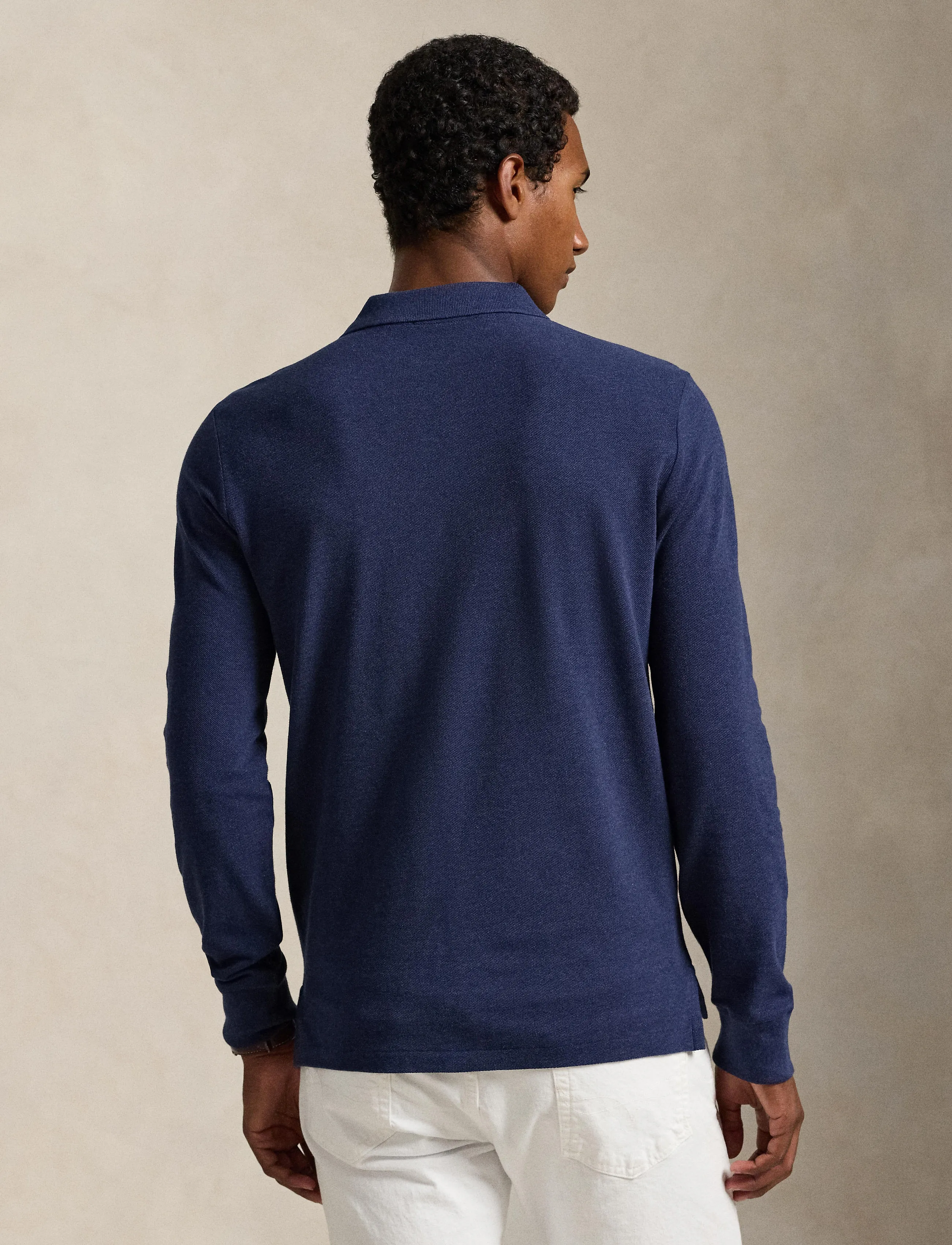 Polo Ralph Lauren - Custom Slim Fit Mesh Polo Shirt - langærmede poloer - spring navy heath - 3
