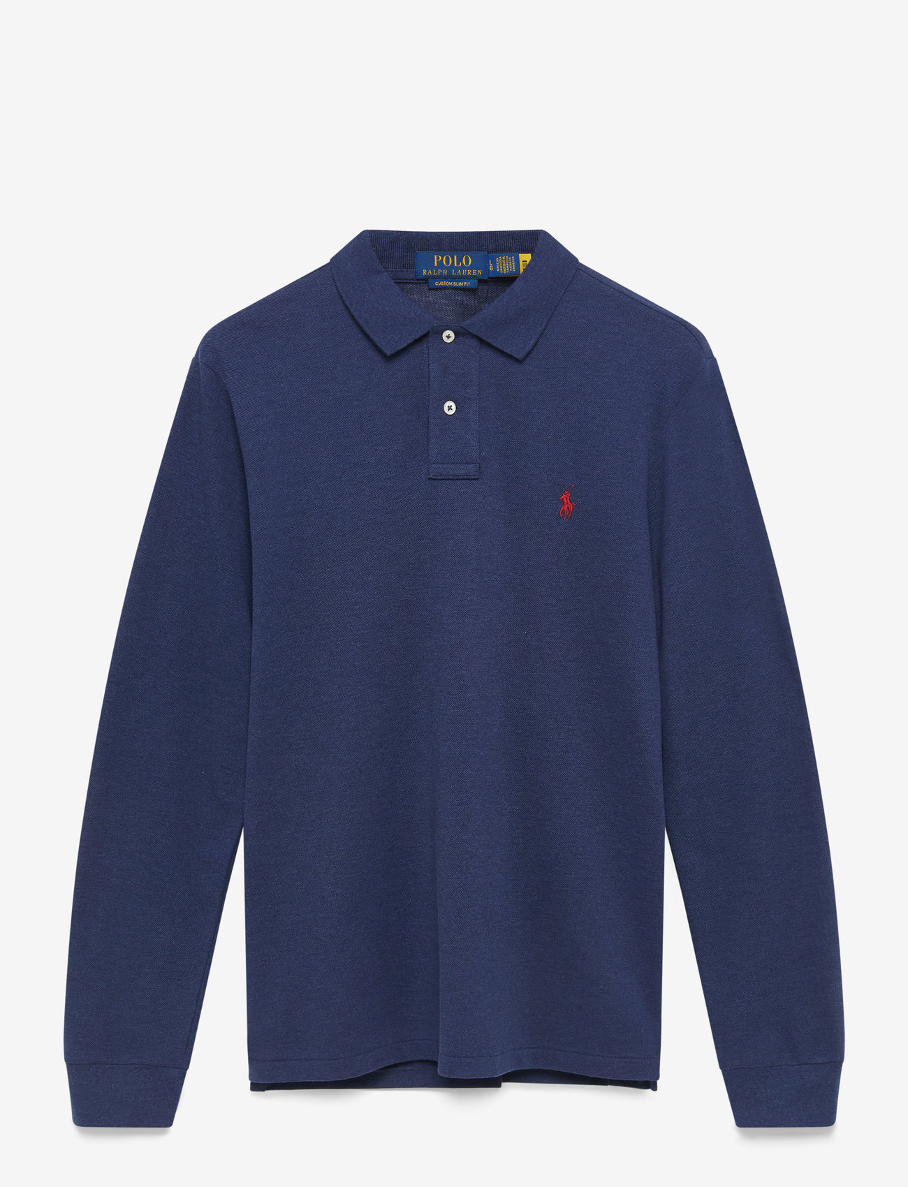 Polo Ralph Lauren - Custom Slim Fit Mesh Polo Shirt - langærmede poloer - spring navy heath - 2