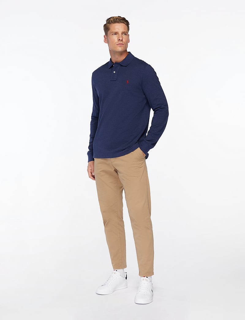 Polo Ralph Lauren - Custom Slim Fit Mesh Polo Shirt - langärmelig - spring navy heath - 4