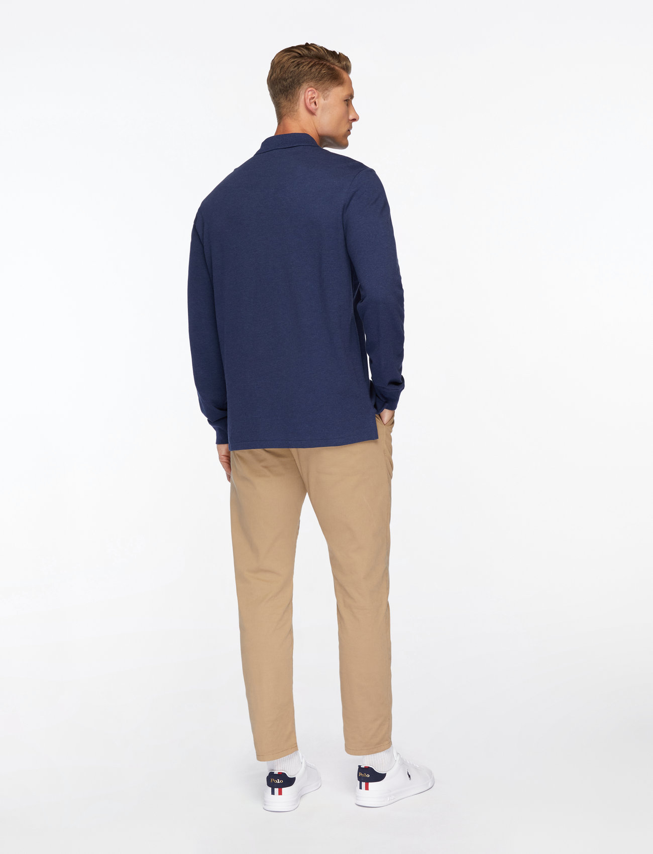 Polo Ralph Lauren - Custom Slim Fit Mesh Polo Shirt - langærmede poloer - spring navy heath - 5