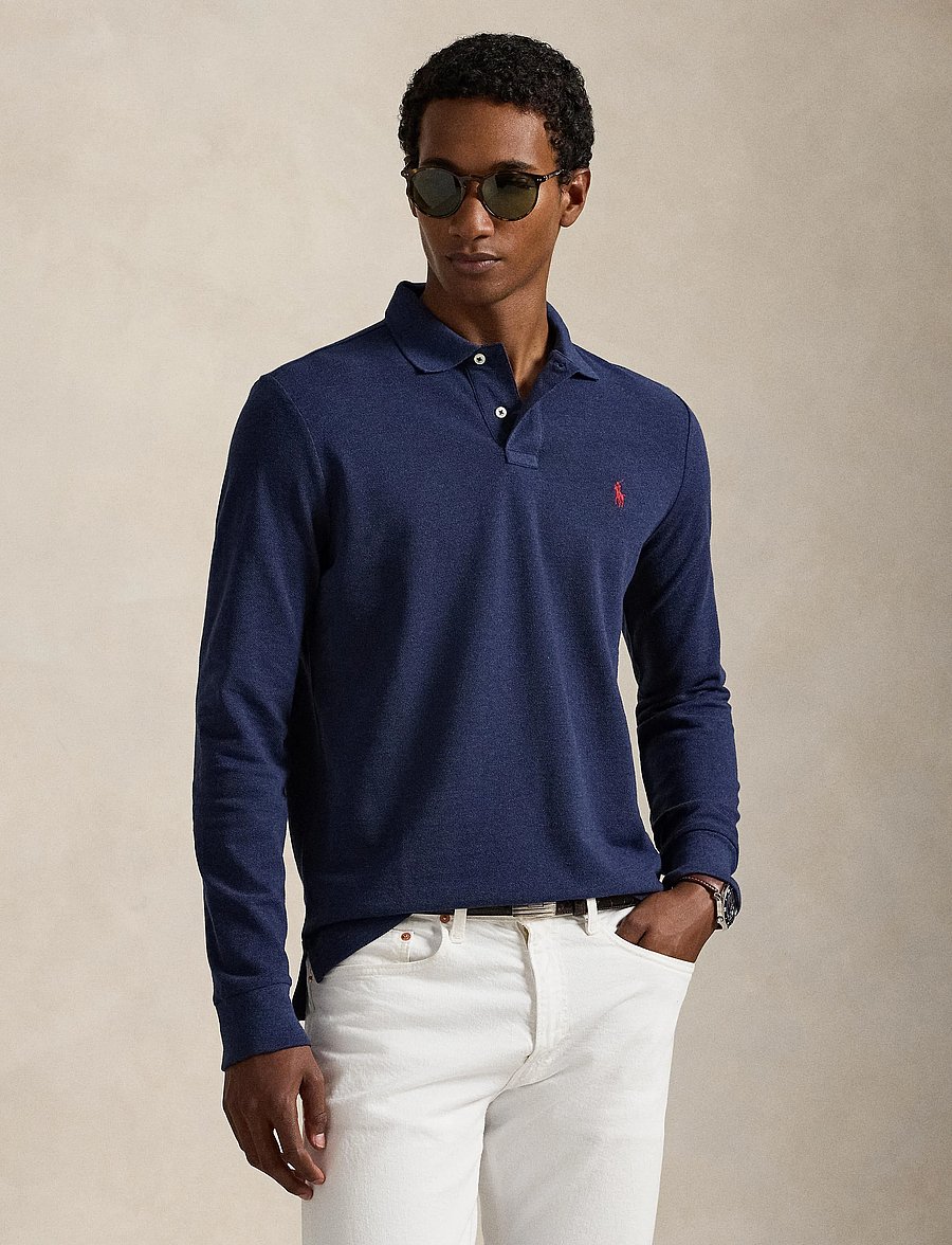 Polo Ralph Lauren - BASIC MESH-LSL-KNT - langærmede poloer - spring navy heath - 4