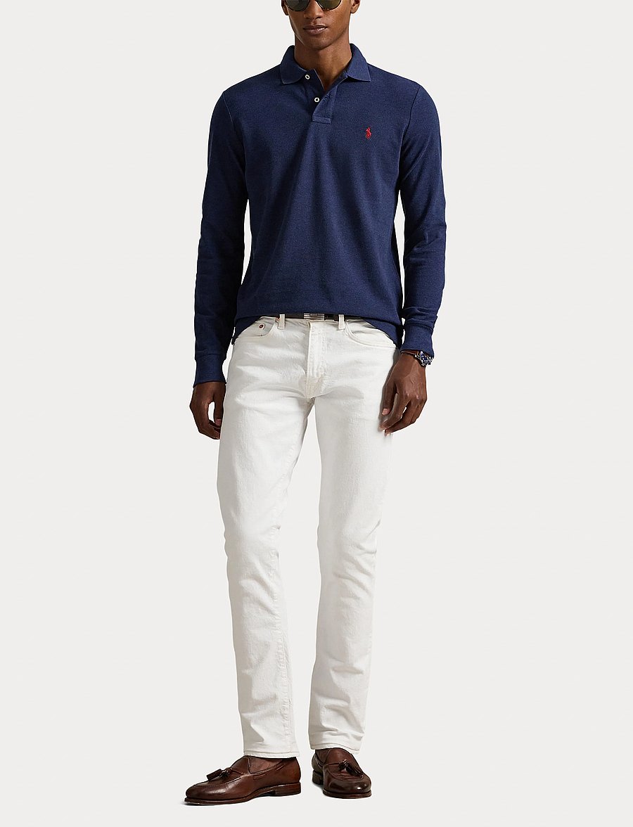 Polo Ralph Lauren - BASIC MESH-LSL-KNT - langærmede poloer - spring navy heath - 5
