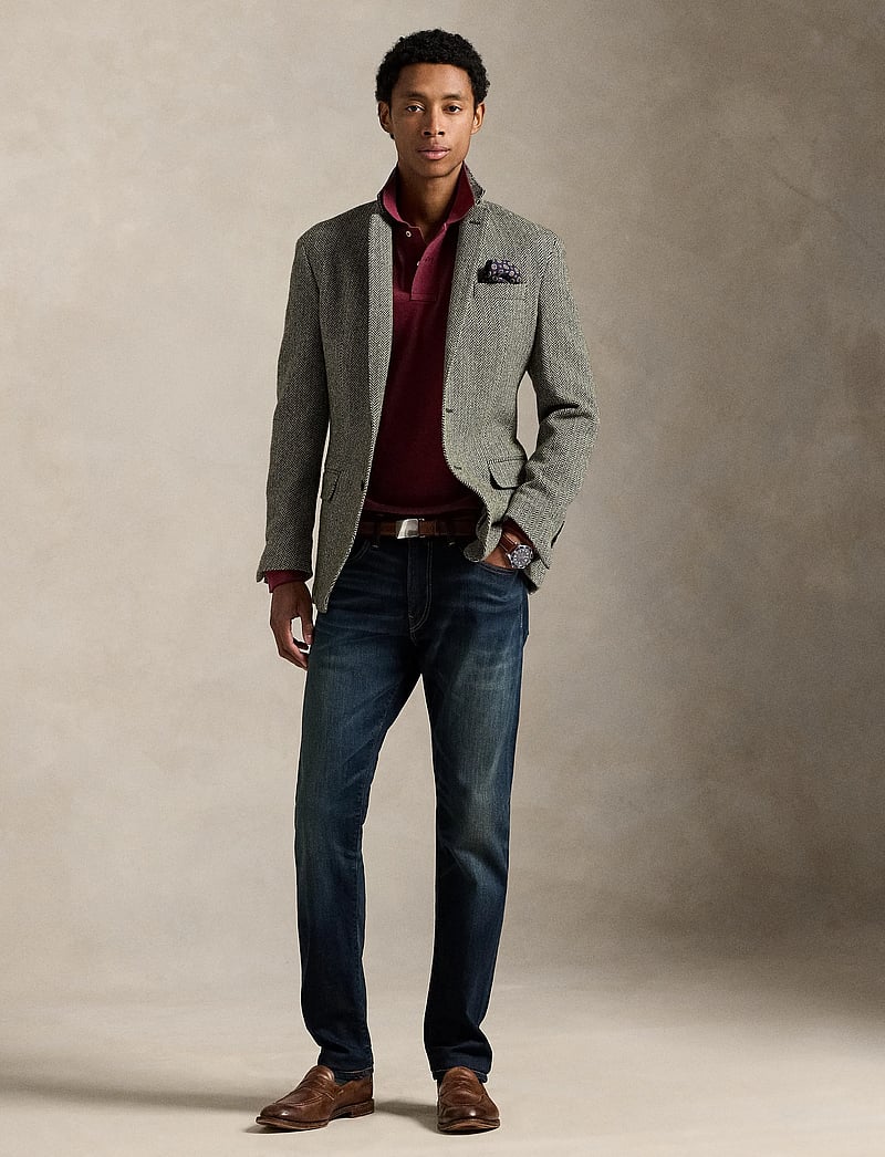 Polo Ralph Lauren - Custom Slim Fit Mesh Polo Shirt - langærmede poloer - spring wine heath - 0