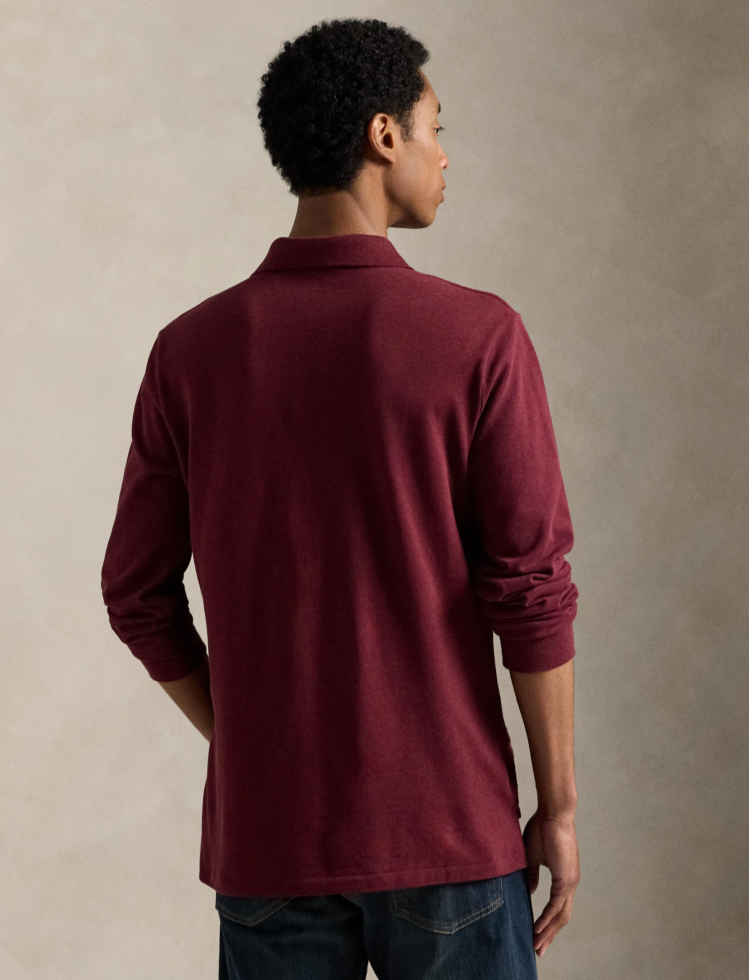 Polo Ralph Lauren - BASIC MESH-LSL-KNT - langärmelig - spring wine heath - 2