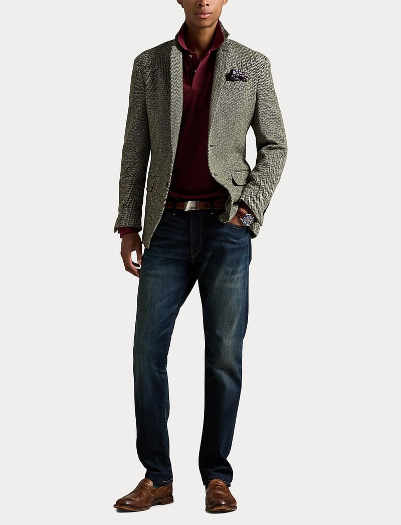 Polo Ralph Lauren - Custom Slim Fit Mesh Polo Shirt - langærmede poloer - spring wine heath - 4