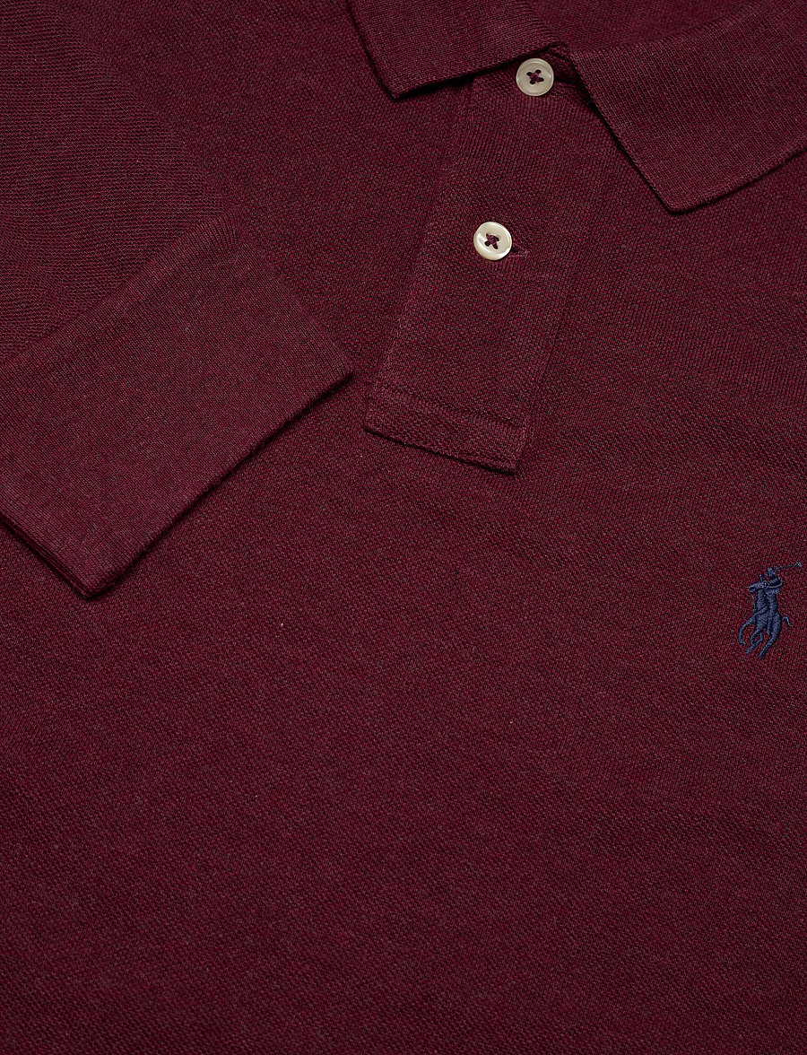 Polo Ralph Lauren - Custom Slim Fit Mesh Polo Shirt - langärmelig - spring wine heath - 5